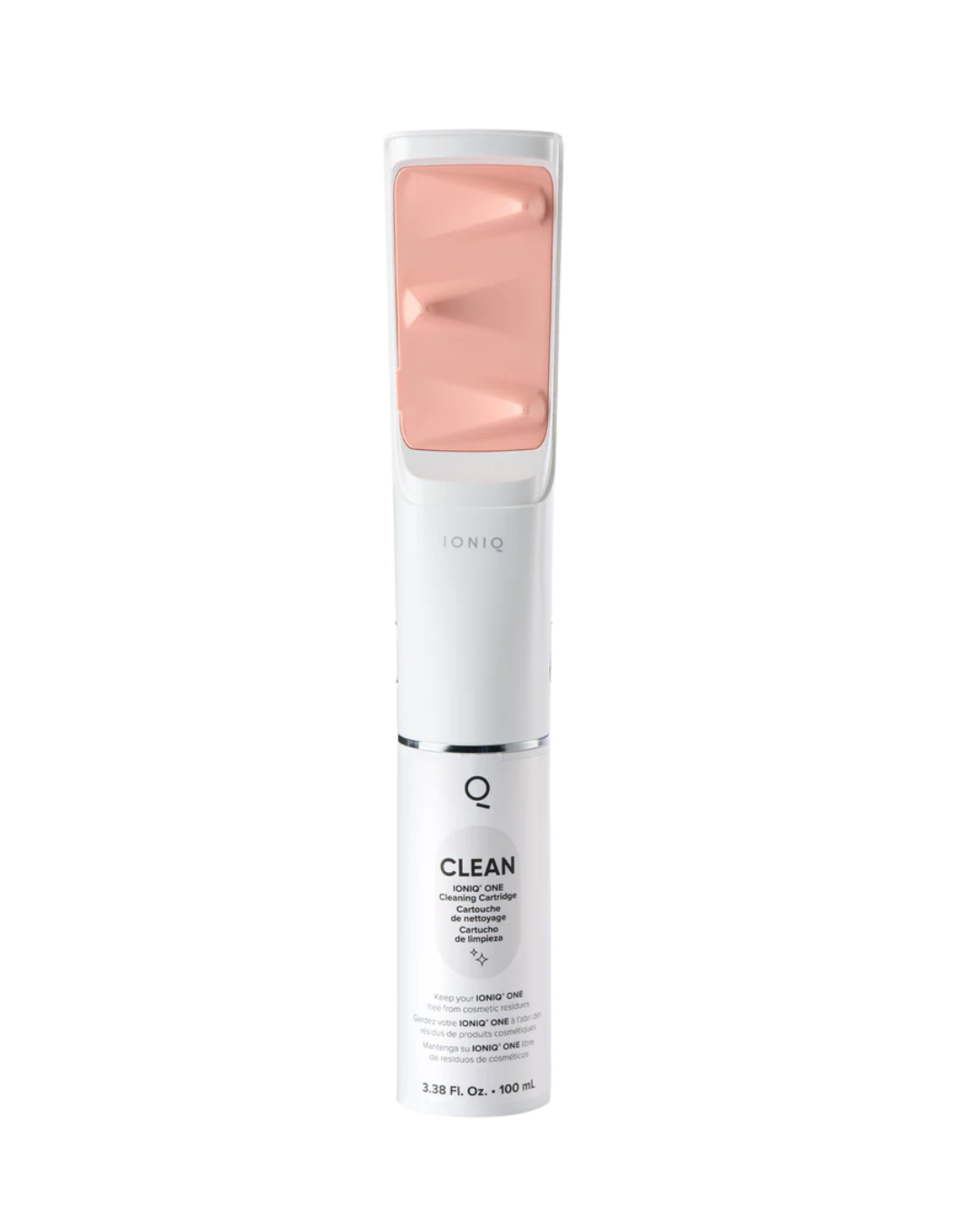 Self Tanner Ioniq device with pink top and white body on a white background